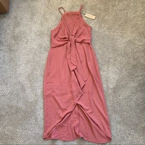 Pink midi dress